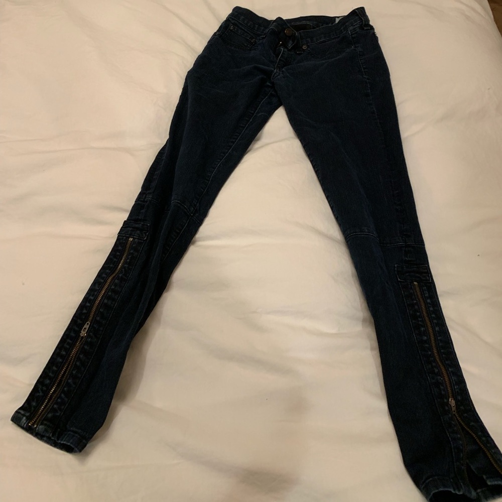 Rag and bone zip jeans